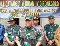 Irdam IV/Diponegoro Tinjau Hasil Pembangunan TMMD Reguler Ke-118 di Desa Kaliloka Brebes