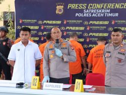 Tiga Tambang Galian C Ilegal Terungkap, Polres Aceh Timur Amankan Pelaku dan Alat Berat