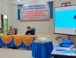 Pelatihan Peningkatan Kompetensi Manajerial Koperasi Bagi Pengurus Koperasi Oleh Dinas Koperasi Kabupaten Murung Raya
