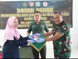 Hari Juang TNI AD, Kodim 0718/Pati Menggelar Kegiatan Donor Darah