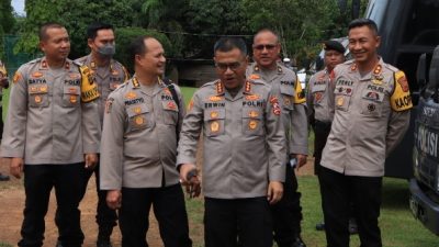 Kapolres Banyuasin Menyambut Langsung Tim Pamatwil Operasi Mantab Brata Musi 2023