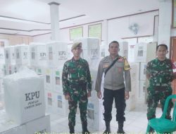 Sinergitas TNI – POLRI Kawal dan Amankan Kotak Suara Pemilu 2024 di TPS Hingga PPK