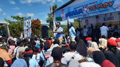 Ribuan Peserta Warga Kecamatan Bantarkawung Ikuti Jalan Santai Dan Senam Gemoy Prabowo Gibran