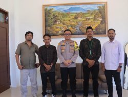 Kapolres Aceh Timur Terima Kunjungan Silaturahmi Ketua HMI Cabang Aceh Timur,  Ini Harapan Kapolres!