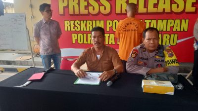 Pelaku Pengancaman DiLoket PT. Sari Kencana   Ditangkap Diwilayah Hukum Polsek Tampan Pekanbaru