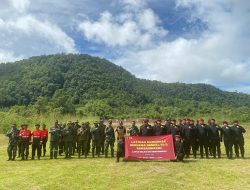 Petugas Lapas Banjarbaru Latihan Menembak Bersama Denpal VI/2 Banjarmasin