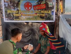 Satgas Pamtas RI-PNG Mobile Yonif 323/Buaya Putih Kostrad membuka pelayanan kesehatan “GRATIS” Bagi masyarakat, Distrik Ilaga, Kabupaten Puncak Papua