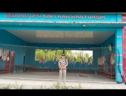 Arie Anggara Tinjau Gedung Pemuda DPD KNPI Banyuasin.