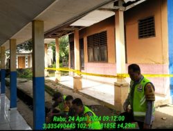 Kantor SMP Negeri Durian Remuk Terbakar, Polres Musi Rawas Datangi TKP Lakukan Penyelidikan