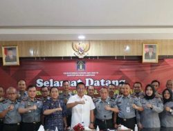 Kalapas Way Kanan, Syarpani Hadiri Kunjungan Kerja Direktur PAMINTEL Ditjenpas, KBP Teguh Yuswardhie Di Kanwil Kemenkumham Lampung