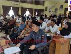 Kapolres Banyuasin Hadiri Pelantikan Panwascam Se- Kabupaten Banyuasin