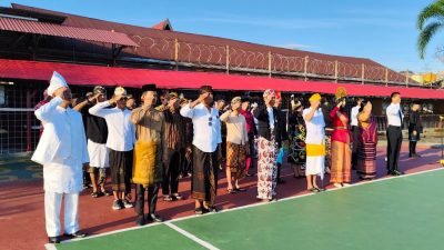Peringatan Hari Lahir Pancasila: Petugas Lapas Banjarmasin Serentak Kenakan Pakaian Adat Nusantara