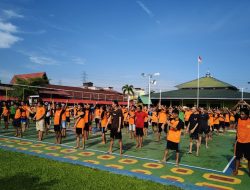 Terapkan Hidup Sehat Warga Binaan Lapas Banjarmasin Dengan Rutin Berolahraga