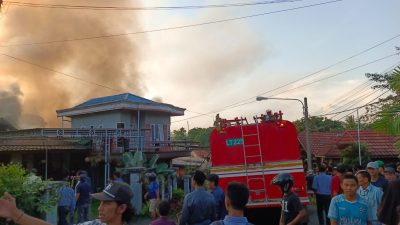 Sijago Merah Melalap Rumah Penduduk di Perumahan Panorama Desa Swagabara Sangatta Utara