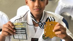 Zaidan Attaya Syamil Sabet Juara 1 Kejuaraan Taekwondo Kategori Kyourugi Piala Walikota