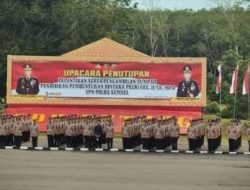 Kapolda Sumsel Lantik 457 Siswa Diktukba Polri Gelombang II T.A 2024 di SPN Polda Sumsel Desa Bukit