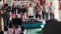 Jum’at Berkah, Polres Banyuasin Berikan Makanan Sehat Bergizi Kepada Santri Rumah Tahfiz Yayasan Jumhuriyah