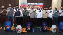 Kapolda,Forkopimda Sumsel Musnahkan 50 Kg Shabu Jaringan Internasional