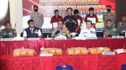 Kapolda,Forkopimda Sumsel Musnahkan 50 Kg Shabu Jaringan Internasional